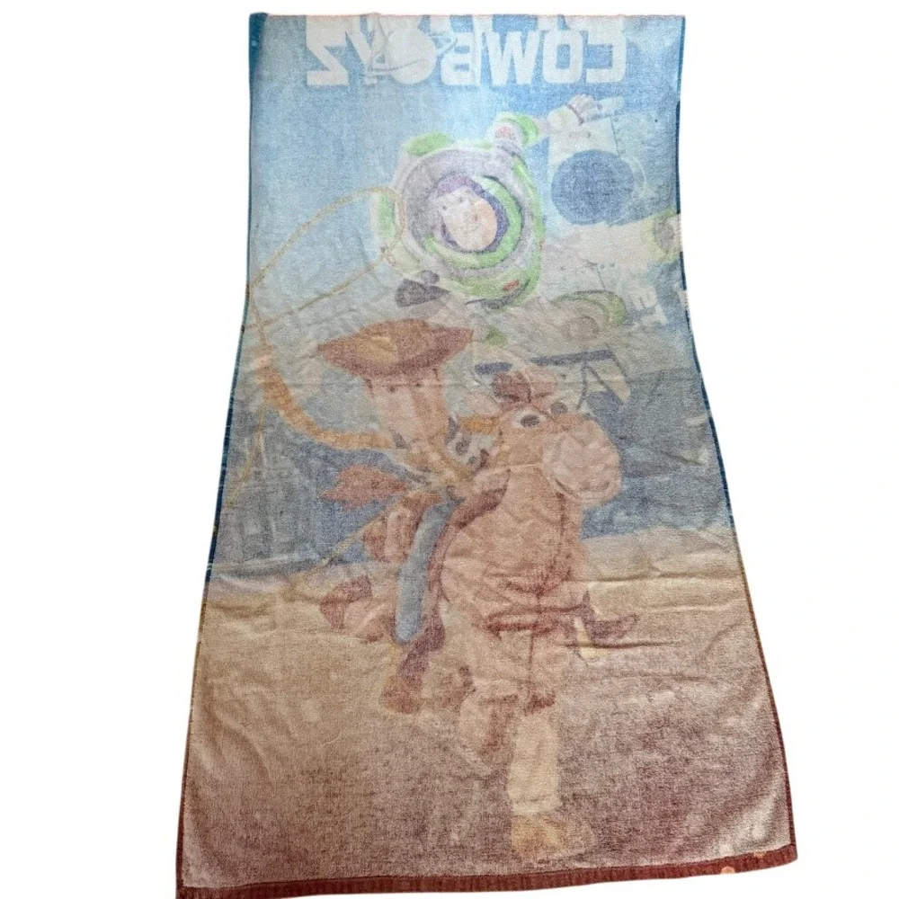 Disney Pixar Toy Story Space Cowboyz Beach Towel with Woody Buzz Bullseye